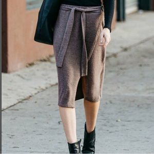 Amaryllis faux wrap skirt